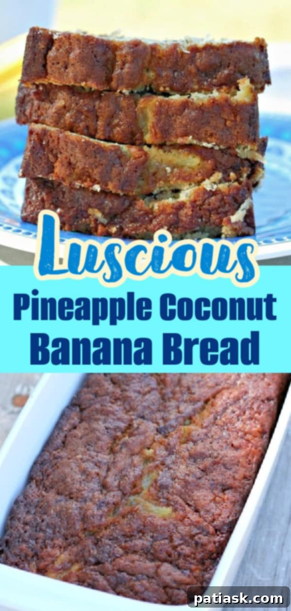 Tropical Pineapple Coconut Banana Bread 5 Pineapple Coconut Banana Bread