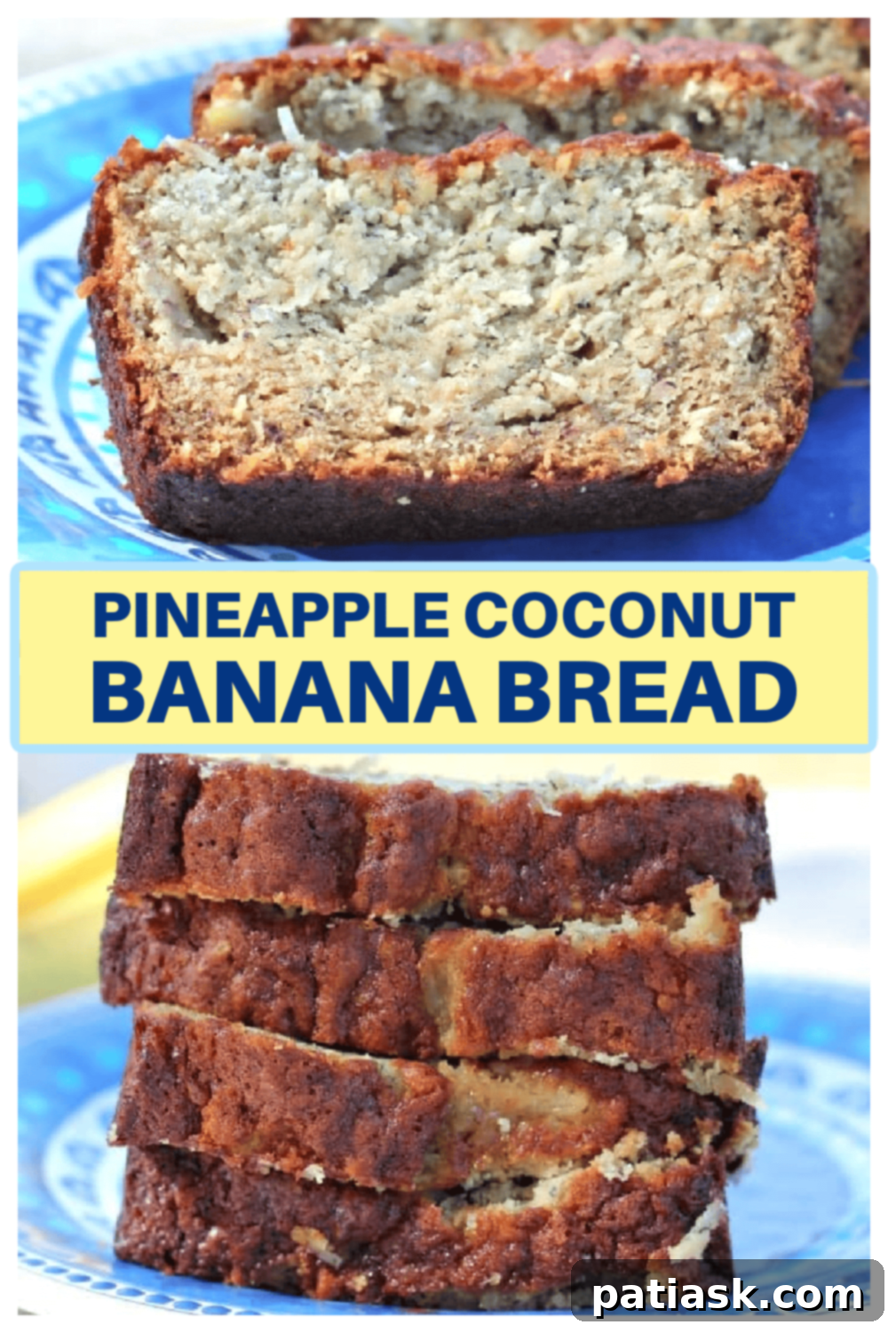 Tropical Pineapple Coconut Banana Bread 8 Pineapple Coconut Banana Bread