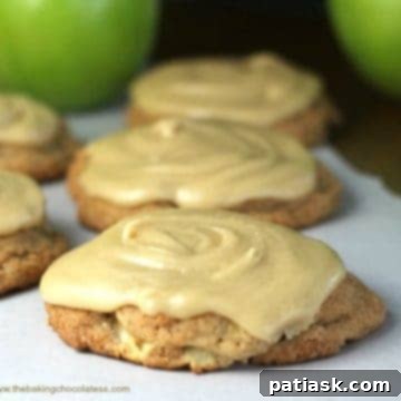 Pillowy Caramel Apple Delights 7 Ultimate Soft Caramel Apple Drop Cookies on a rack