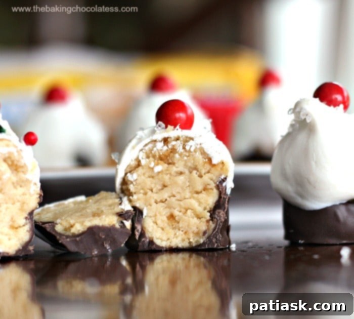 Golden Oreo Cupcake Truffles 9 inside view of Oreo Cookie Balls