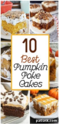 Pumpkin Poke Perfection: 10 Must-Try Cakes 12 An inviting image showcasing a collection of the 10 Best Pumpkin Poke Cakes, perfect for inspiring fall and Thanksgiving baking.