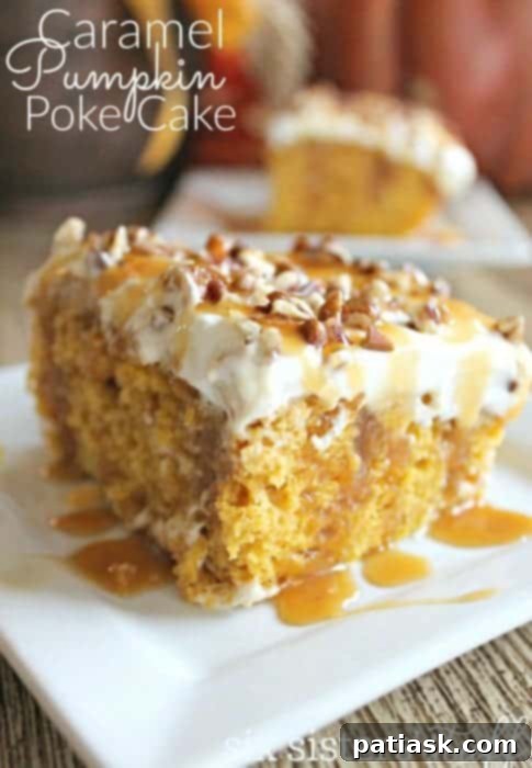 Pumpkin Poke Perfection: 10 Must-Try Cakes 8 Best Salted Caramel Pumpkin Poke Cake for Thanksgiving