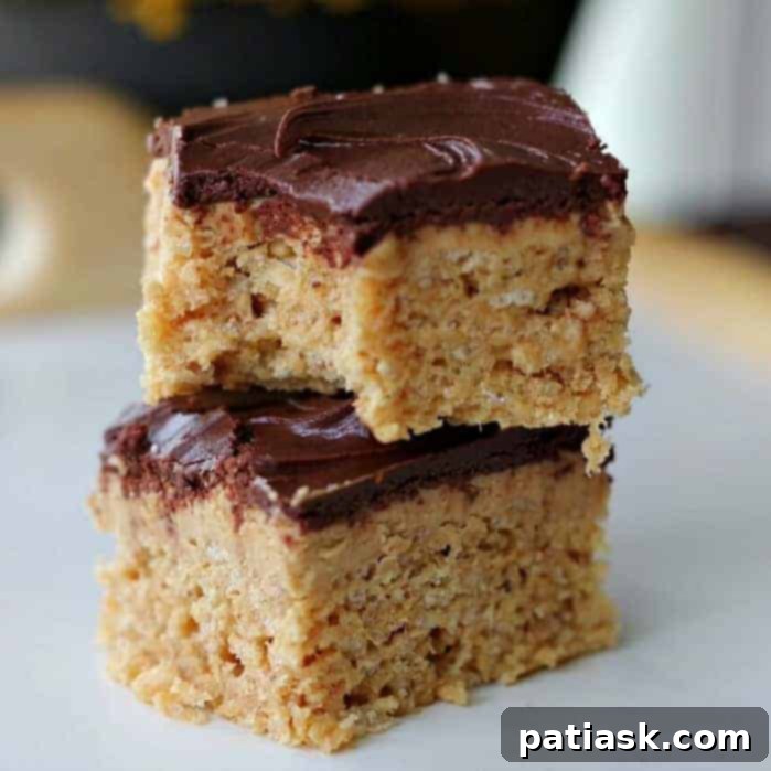 20 Hauntingly Delicious Halloween Treats 21 ‘Awesome’ Peanut Butter Buckeye Rice Krispies, drizzled with chocolate.