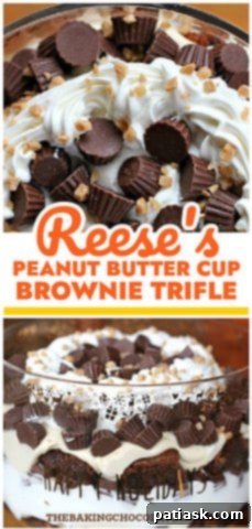 peanut butter cup chocolate brownie trifle