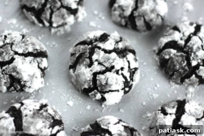 Fudgy Chocolate Crackle Cookies 3 Chocolate Crackle Cookies