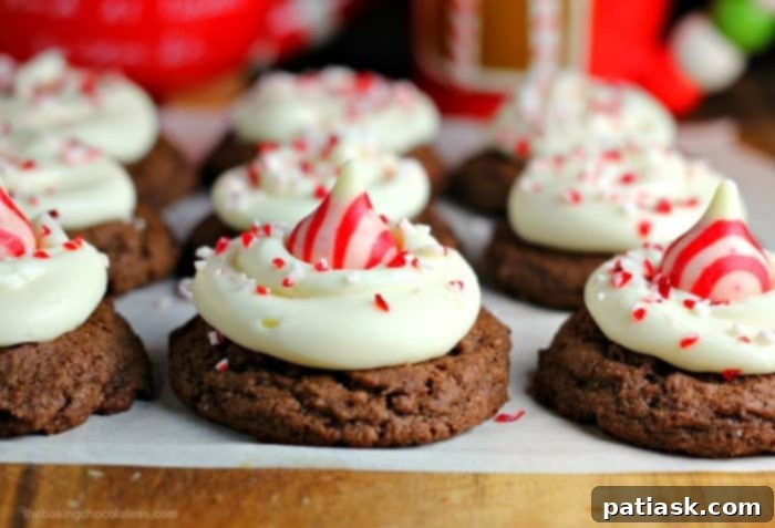 One Dough, Three Chocolate Holiday Cookies 6 Peppermint Buttercream Cookies – a refreshing take on chocolate cookie dough