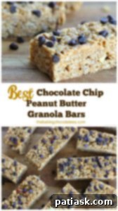 Ultimate Chocolate Chip Peanut Butter Granola Bars 9 No Bake Chewy Chocolate Chip Peanut Butter Granola Bars with scattered chocolate chips