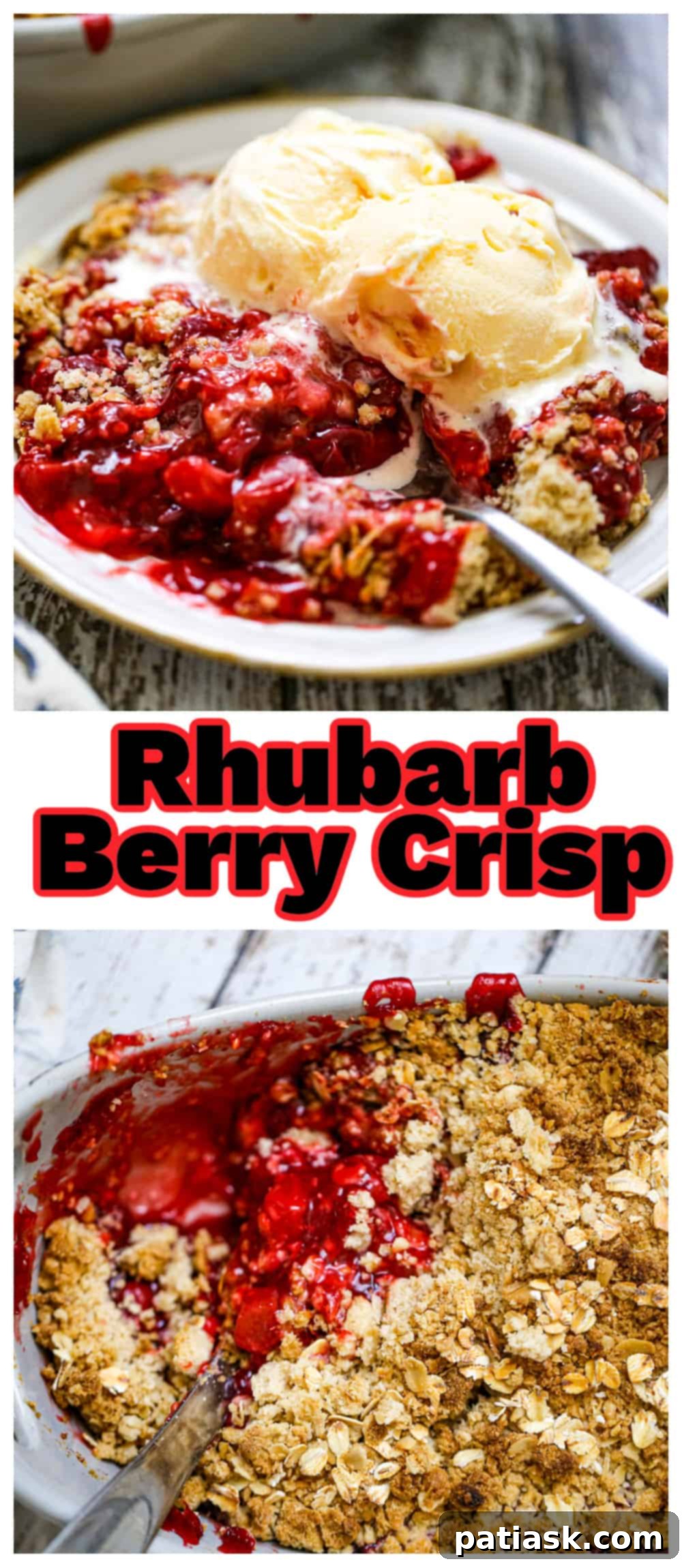 fruity dessert close up of crisp topping