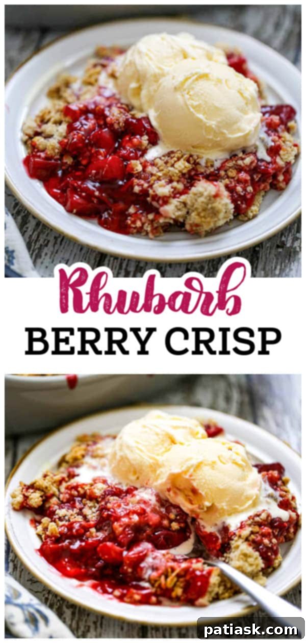 Rhubarb Berry Crisp final image