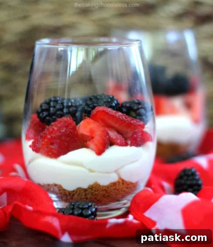 Patriotic Berry Explosion Cheesecake Party Desserts