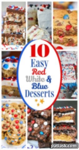Red White and Blue Chocolate Chip Bars
