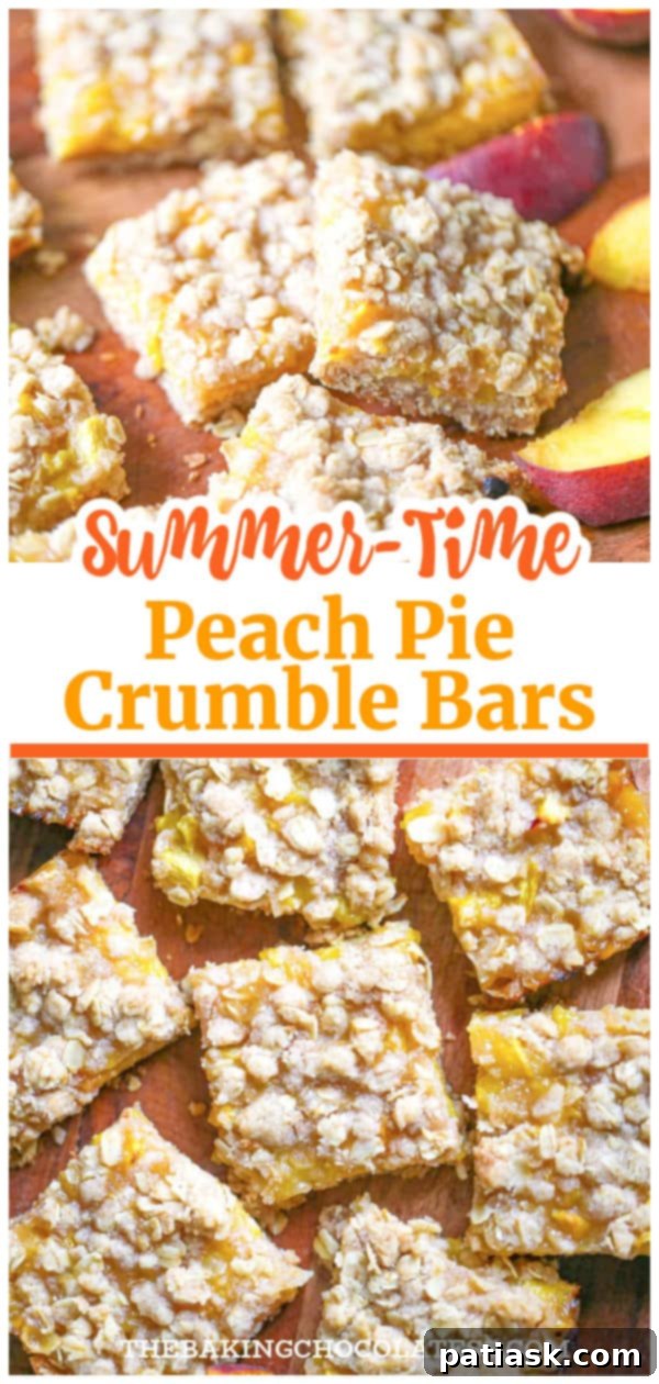 Peach Pie Crumble Bars