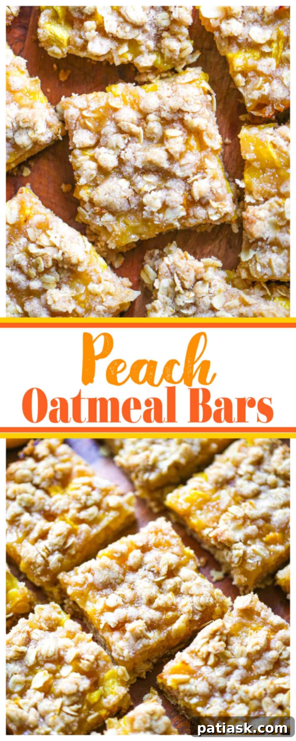 Oatmeal Peach Crumble Bars