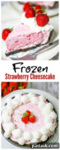 Strawberry Dream Cheesecake 12 Frozen Strawberry Cheesecake close up