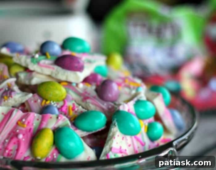 M&M® Easter Egg Chocolate Bark #mmschocolate #DoveChocolateUS #sponsored #ad