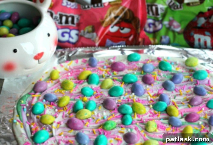 M&M® Easter Egg Chocolate Bark #mmschocolate #DoveChocolateUS #sponsored #ad