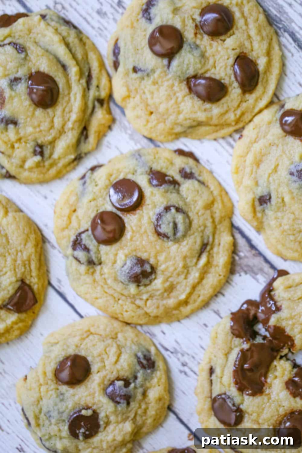 Velvet Pudding Chocolate Chip Cookies 7 Homemade Chocolate Chip Pudding Cookies with perfectly melted chips