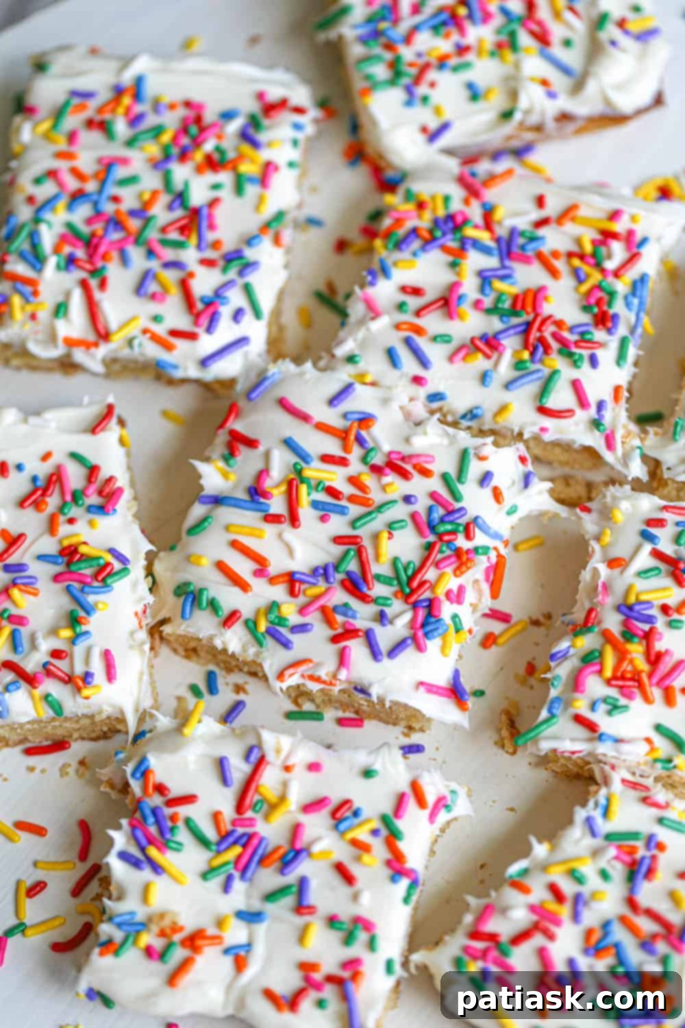 Effortless Gluten-Free Sugar Cookie Bars 3 Close-up of frosted Gluten-Free Sugar Cookie Bars