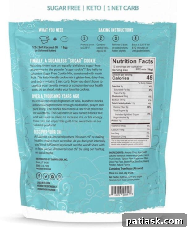 Effortless Gluten-Free Sugar Cookie Bars 5 Lakanto Sugar Cookie Mix packaging