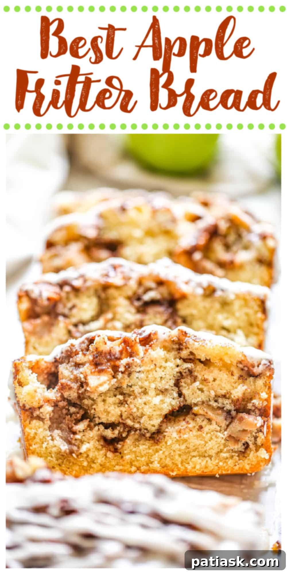 25 Irresistible Fall Desserts 3 Awesome Country Apple Fritter Bread, a delicious and easy fall baking recipe