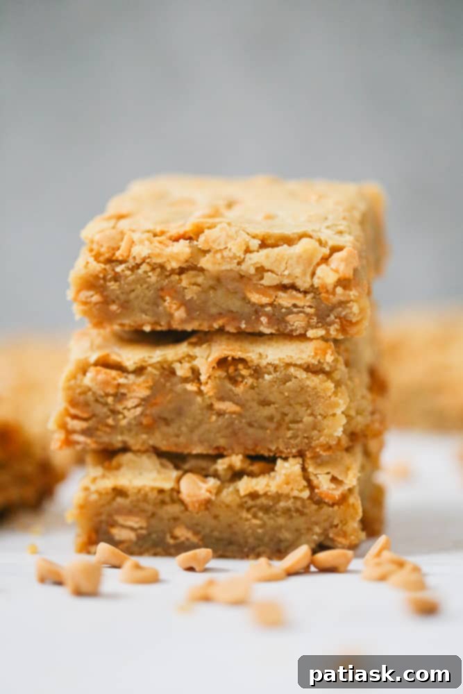 25 Irresistible Fall Desserts 16 Awesome Butterscotch Blondies, a rich and chewy fall dessert