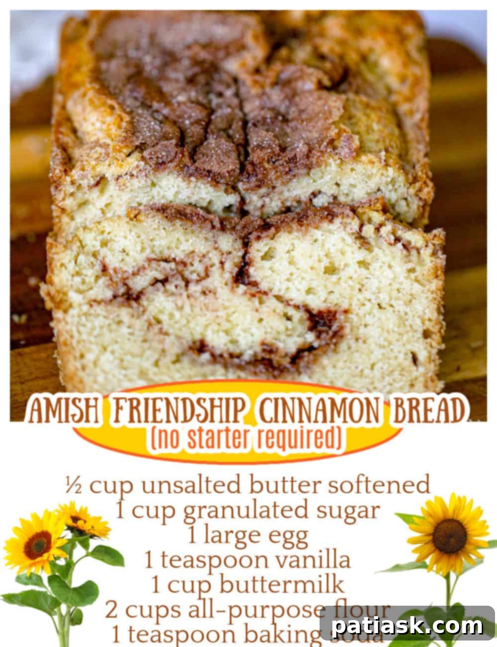 Amish Friendship Cinnamon Swirl Delight 7 A rustic image of no starter bread, emphasizing its homemade appeal and ease of preparation.