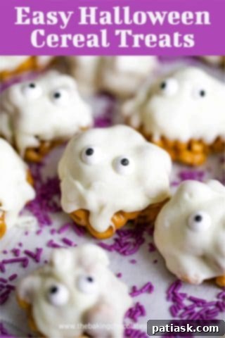 Spooky Cereal Snack Bars 9 Halloween Cereal Treats on a decorative platter, perfect for Pinterest