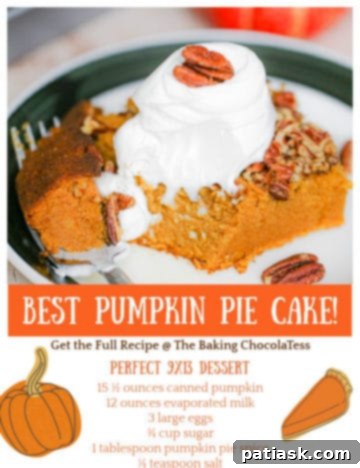 Pumpkin Pie Dream Cake 9 Pumpkin Pie Cake with a spoon ready to scoop