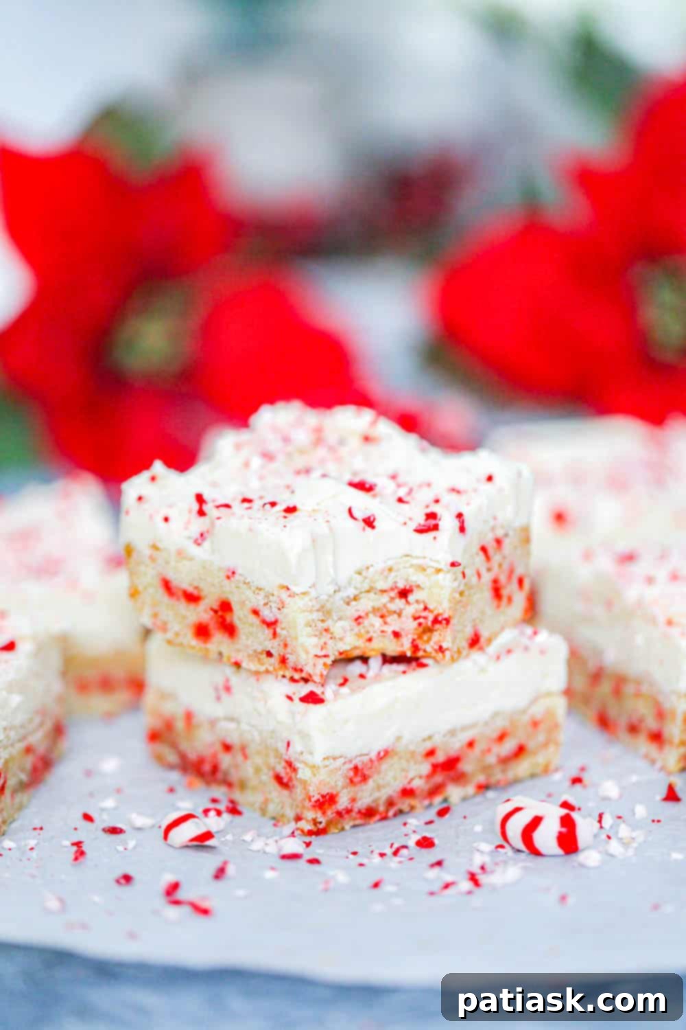 peppermint sugar cookie bars recipe finished