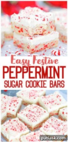 Easy Festive peppermint sugar cookie bars