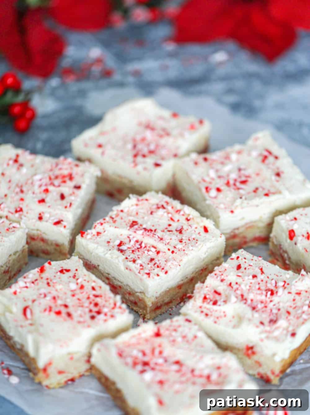 how to make peppermint sugar cookie bars process