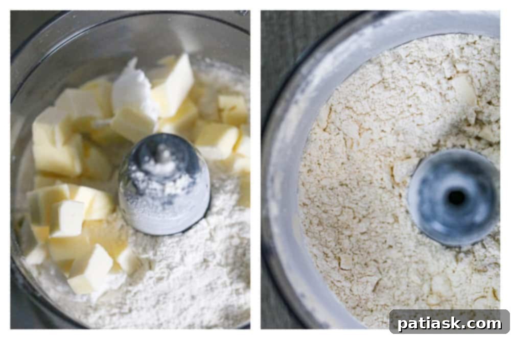 Preparing the pie crust dough for rolling