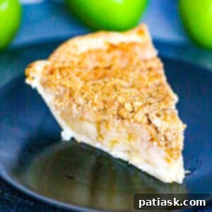 Hearty Dutch Apple Pie with Golden Oat Crumble 11 slice of Dutch Apple Pie with Oatmeal Streusel