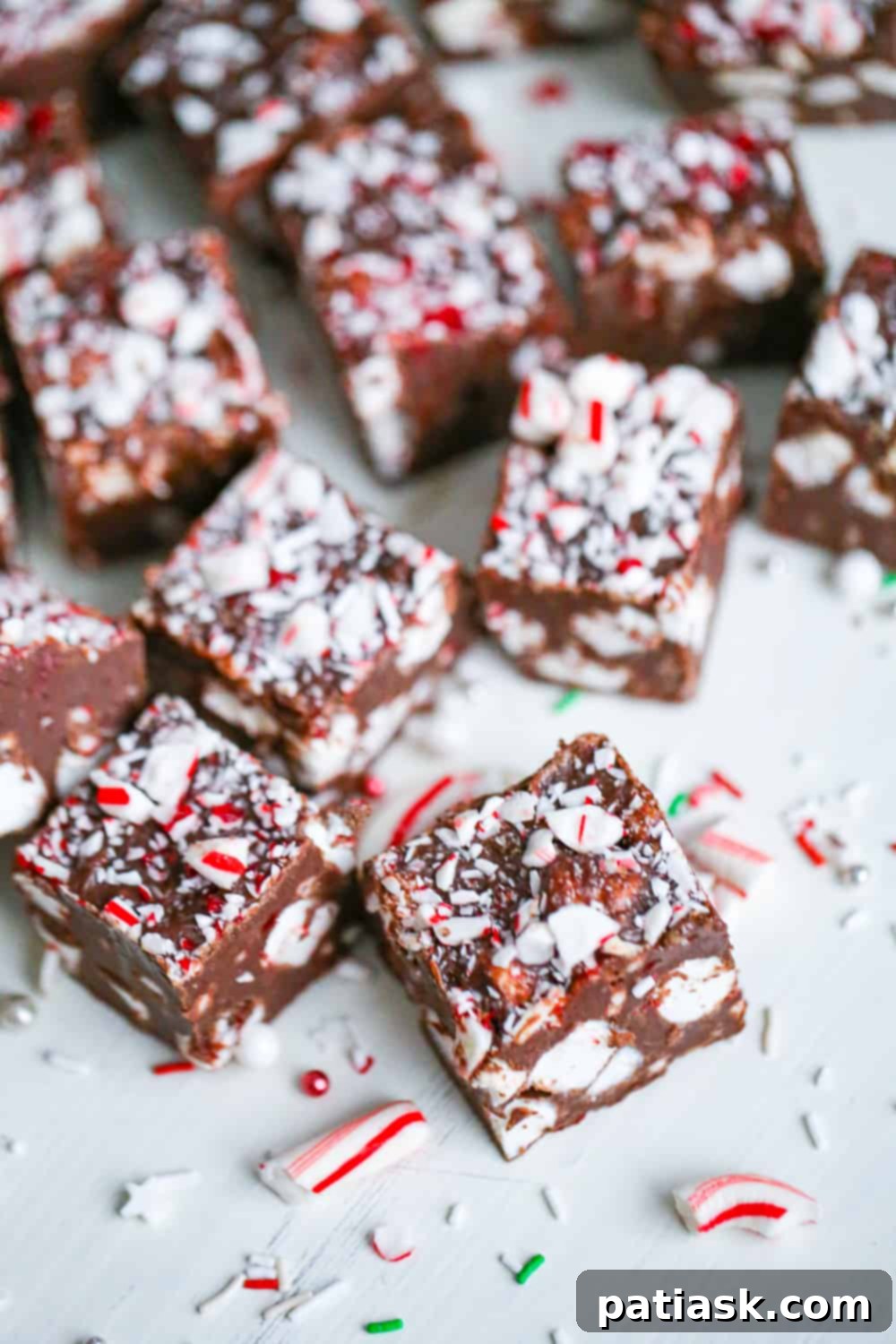 Peppermint Cloud Fudge 5 delicious peppermint fudge with marshmallows