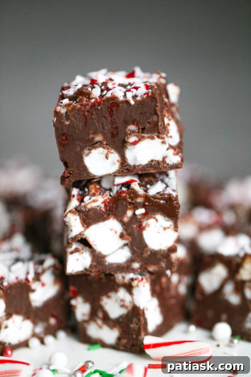 Peppermint Cloud Fudge 6 festive peppermint marshmallow fudge