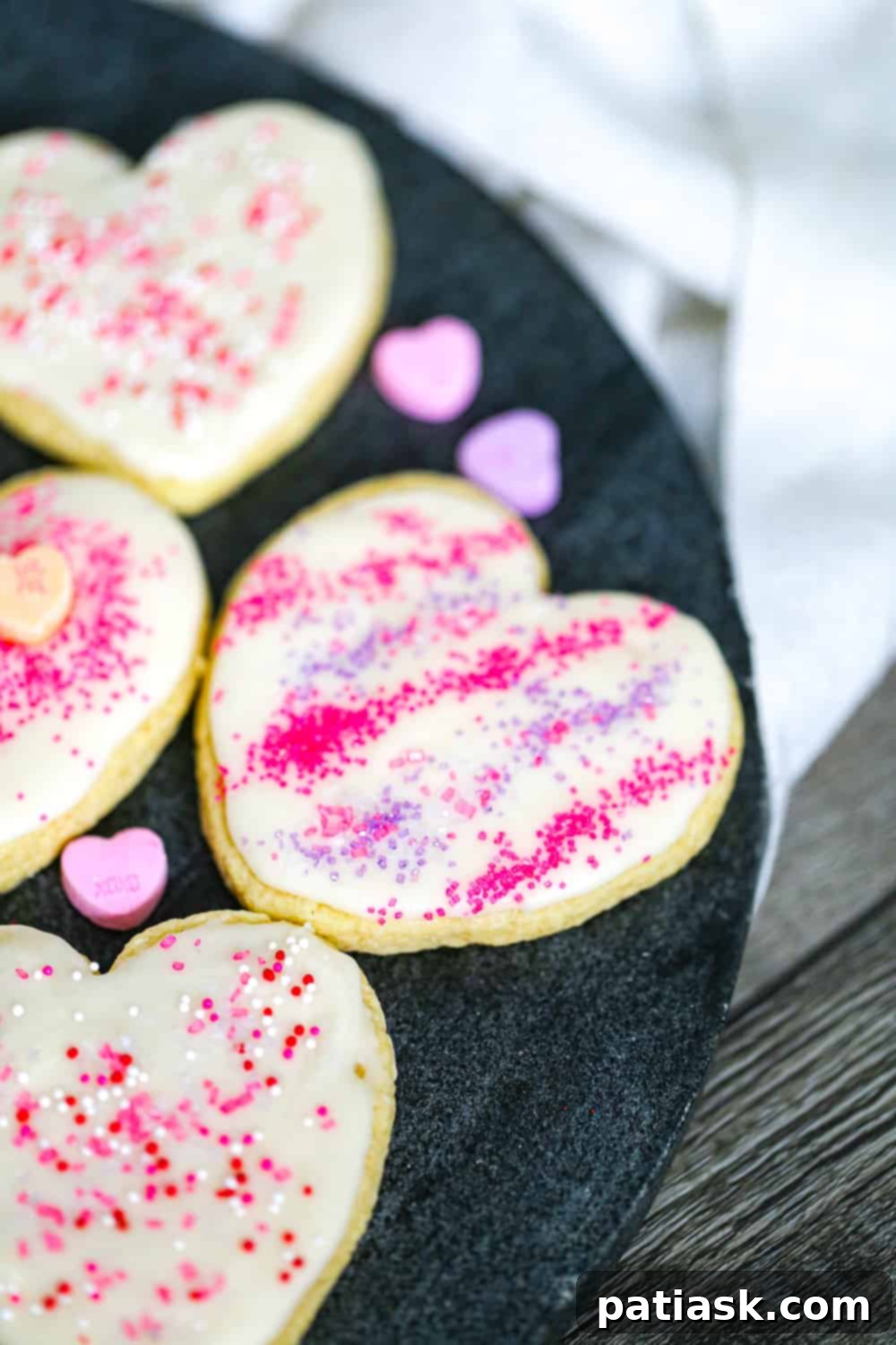 Love-Infused Vanilla Frosted Sugar Cookies 6 Homemade Valentine Sugar Cookies with Frosting