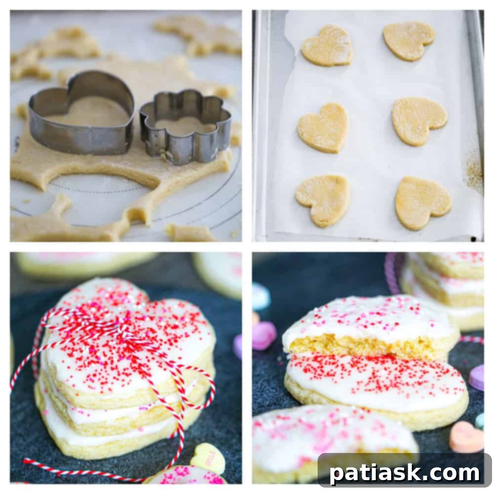 Love-Infused Vanilla Frosted Sugar Cookies 8 Finished Valentine's Day sugar cookies