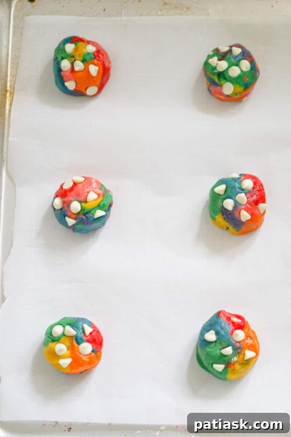 tutorial recipe rainbow cookie dough balls