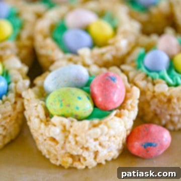 Easter Egg Crispy Nests 6 Easter Rice Krispie Nests