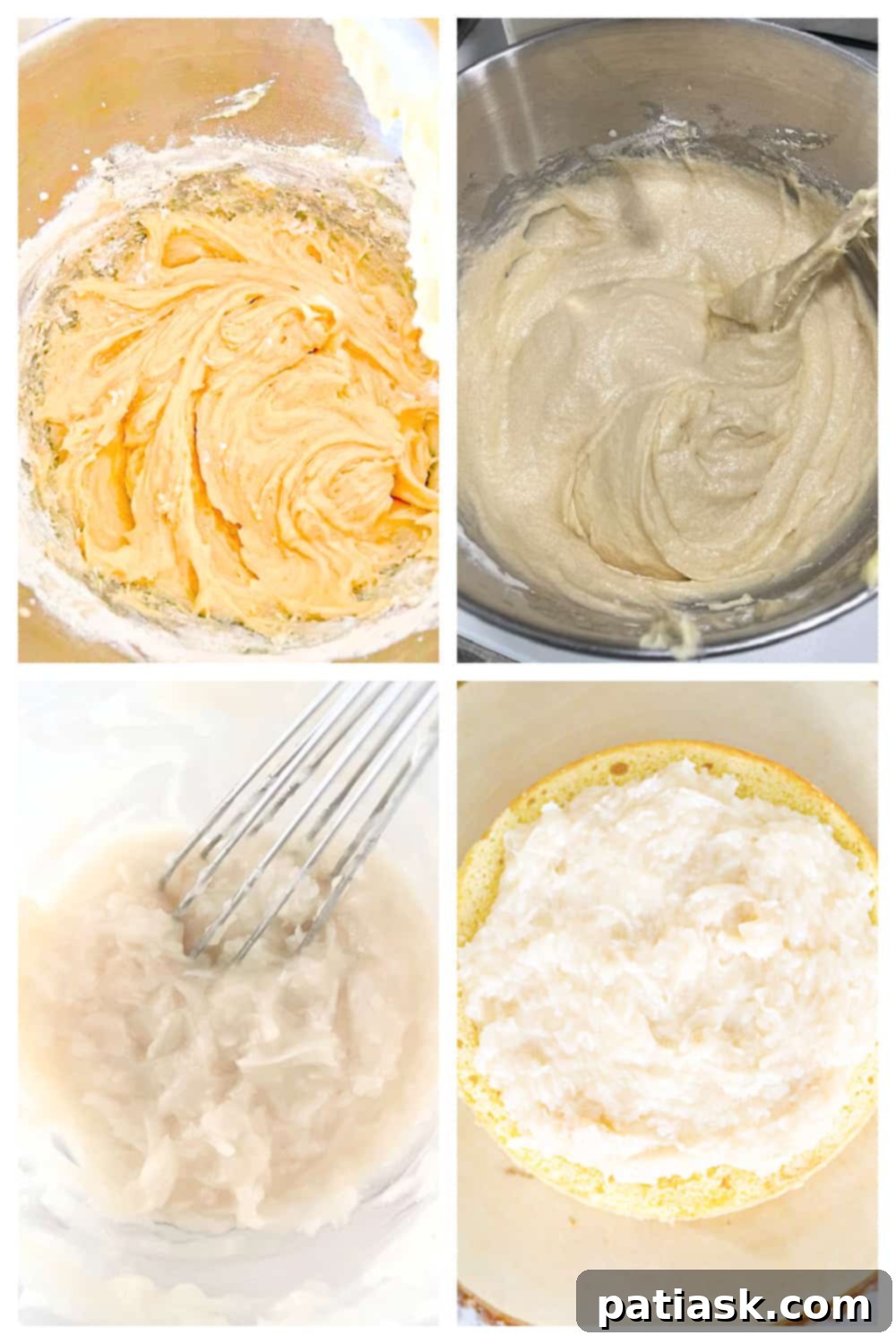 Step-by-step tutorial for 7-Minute Frosting and Coconut Filling