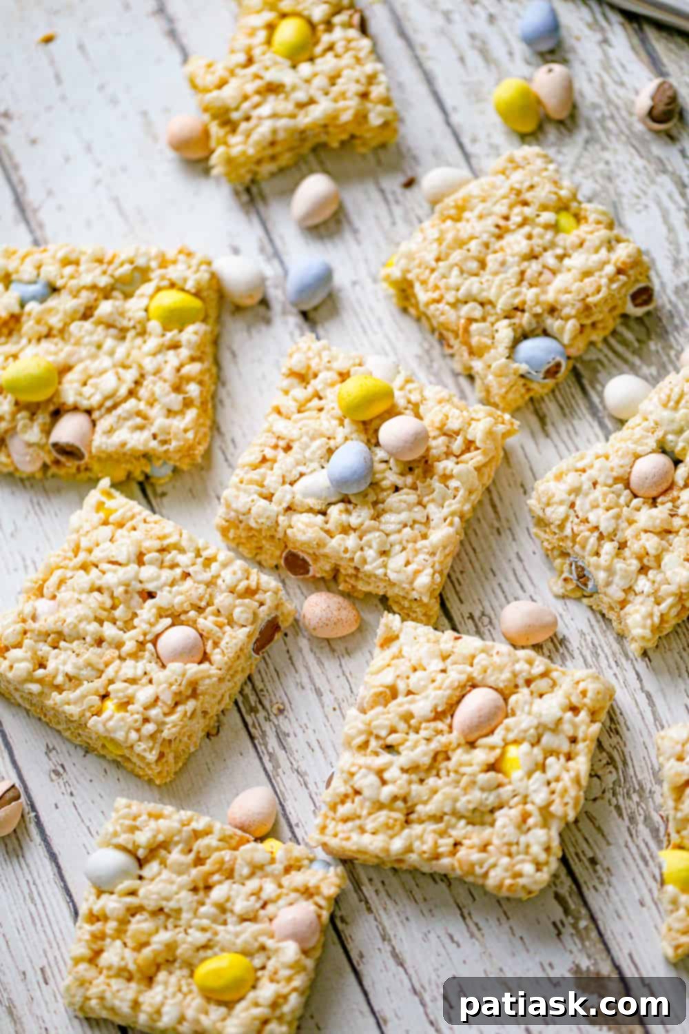 Cadbury Creme Egg Rice Krispie Treats 3 cadbury egg krispy treats