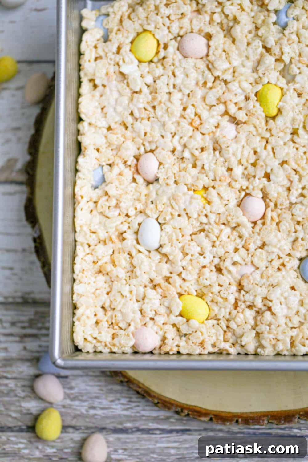 Cadbury Creme Egg Rice Krispie Treats 4 cadbury egg krispy treats - easter rice krispies