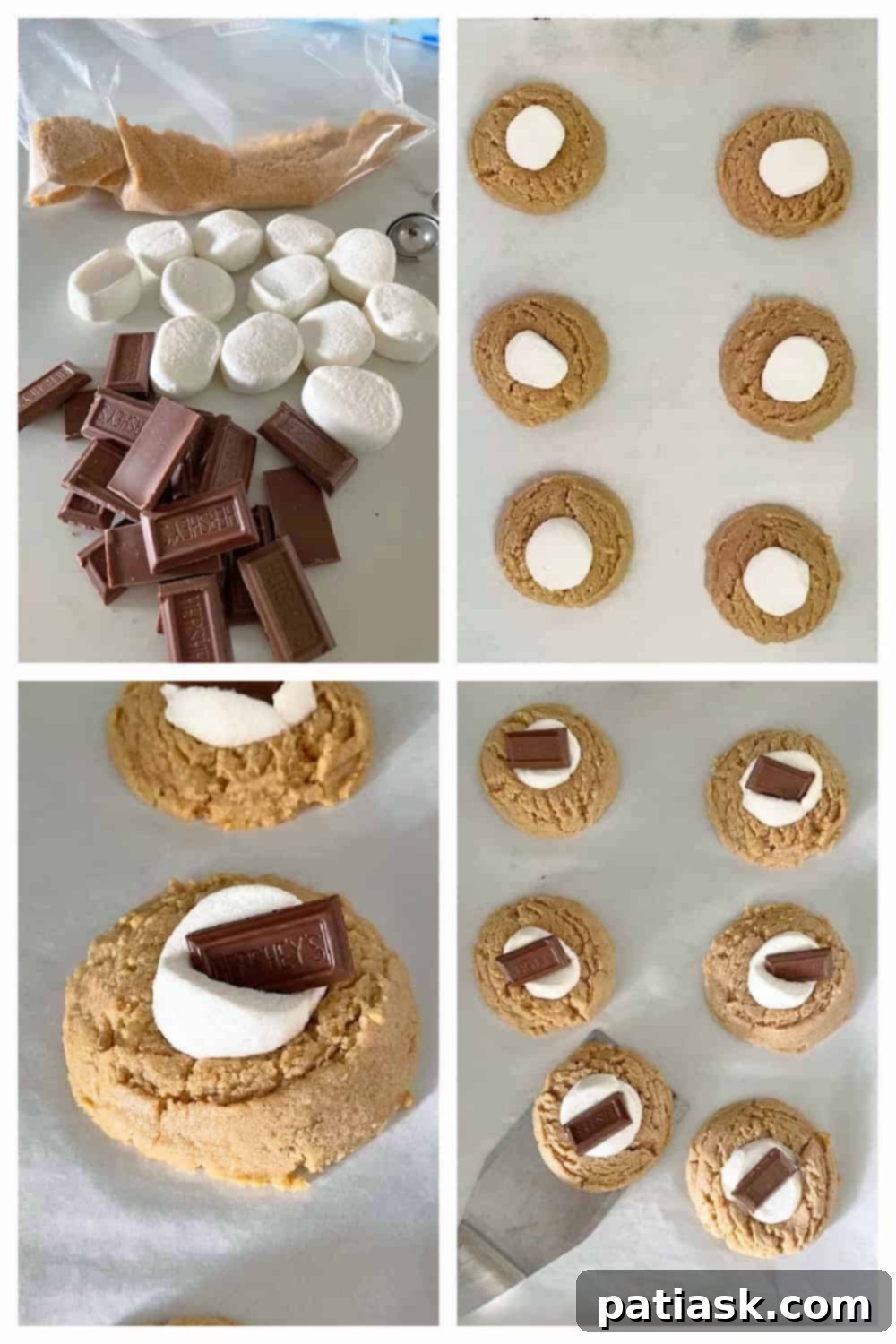 Ultimate Smore Peanut Butter Cookies 6 s'mores cookies with peanut butter recipe marshmallow, chocolate