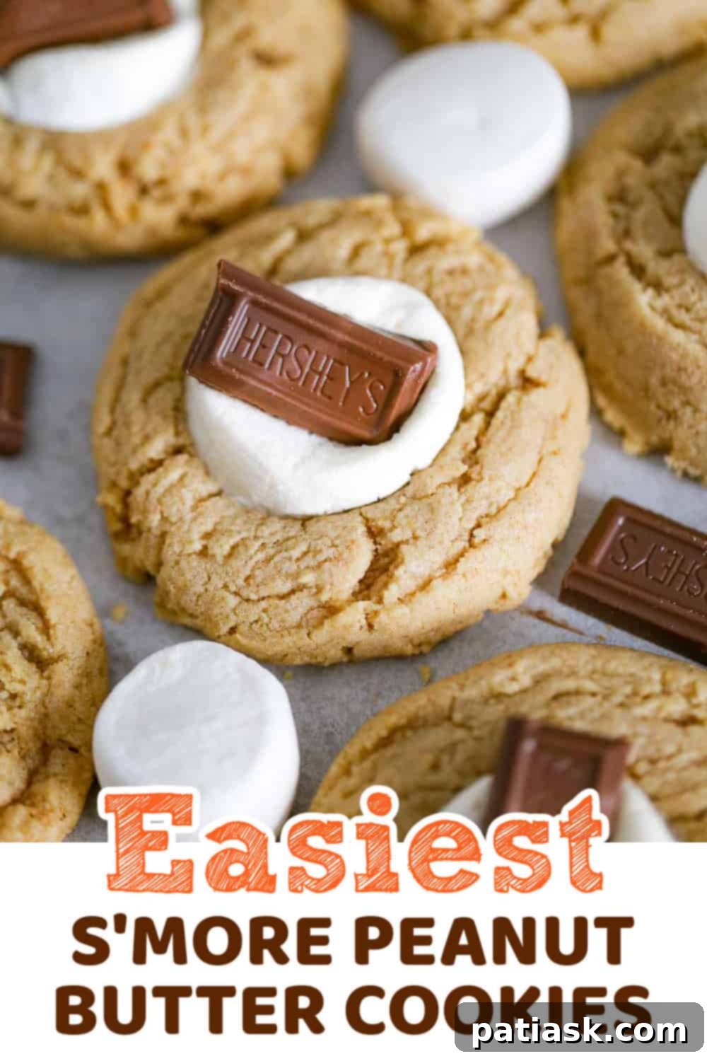 Ultimate Smore Peanut Butter Cookies 9 peanut butter cookies s'mores recipe