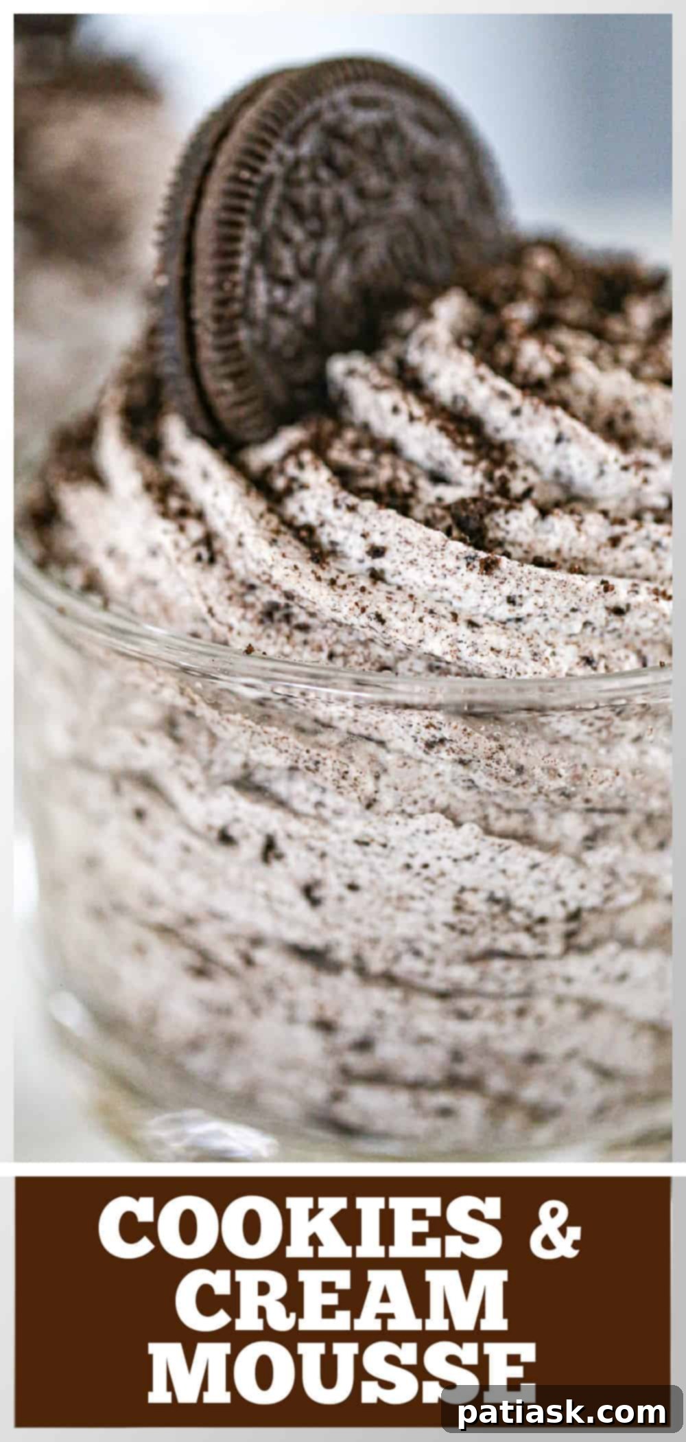 Effortless 3-Ingredient Cookies and Cream Mousse 9 Two fluffy dessert servings with cookies