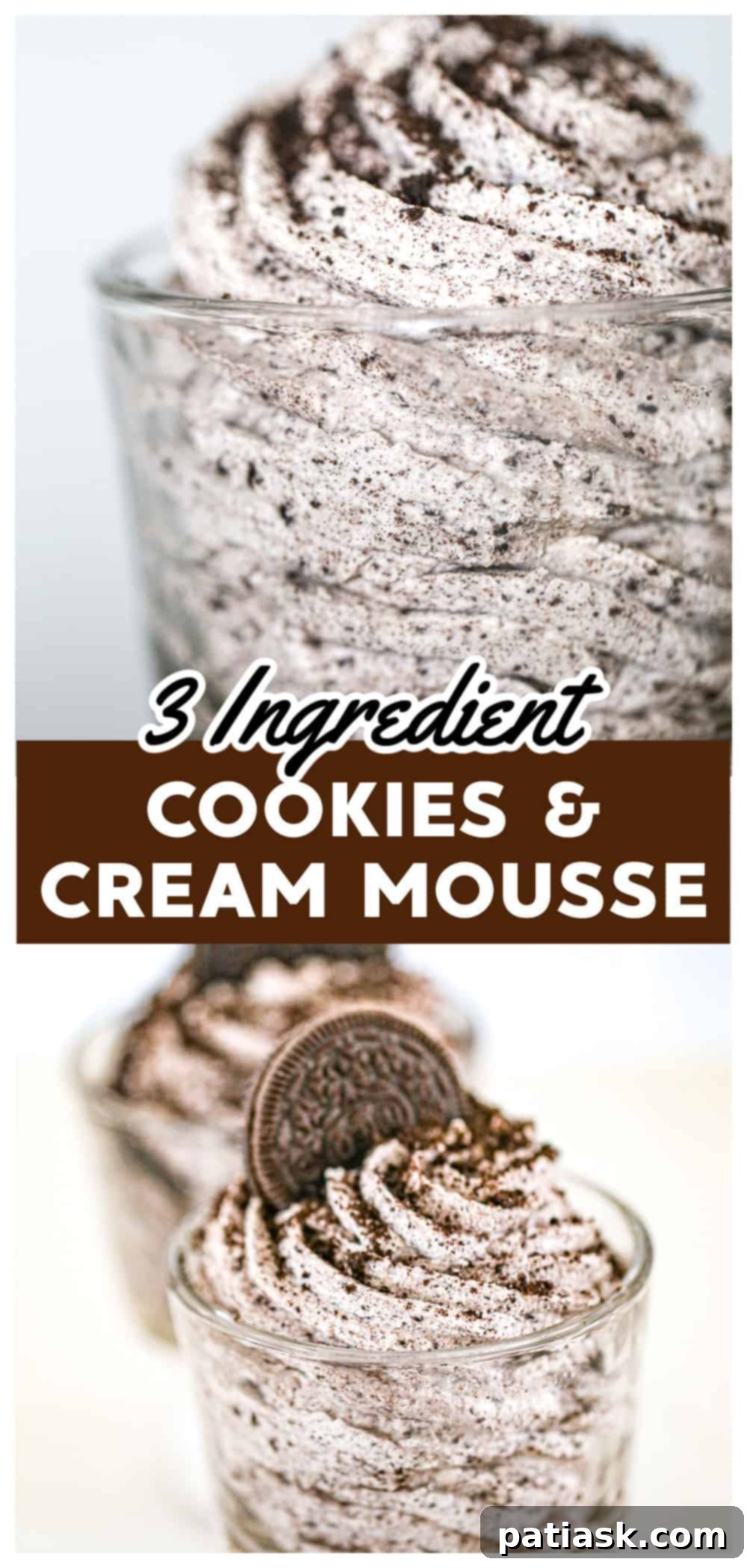 Effortless 3-Ingredient Cookies and Cream Mousse 8 Three layered desserts including Cookies and Cream Mousse