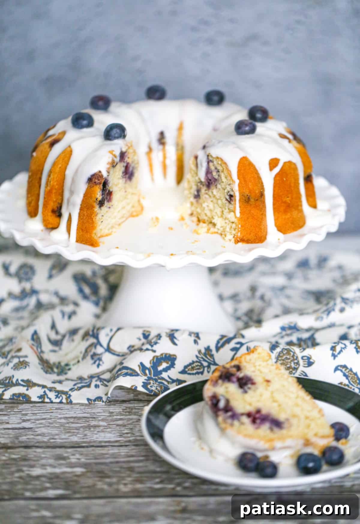 blueberry bundt cake lemon recipe summer dessert