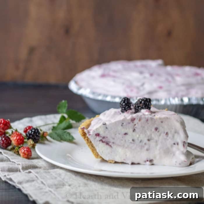 50 Sublime Ice Cream Treats to Savor This Summer 14 A tempting slice of wild black raspberry ice cream pie.