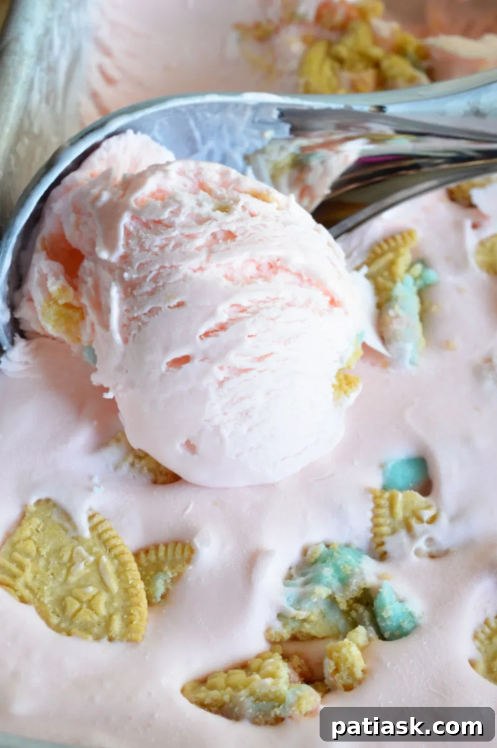 50 Sublime Ice Cream Treats to Savor This Summer 44 No-Churn Cotton Candy Oreo Ice Cream, a colorful and easy summer dessert.