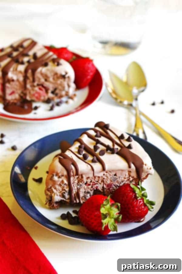 50 Sublime Ice Cream Treats to Savor This Summer 45 Chocolate and Strawberry Ice Cream Pie, an easy no-bake dessert.